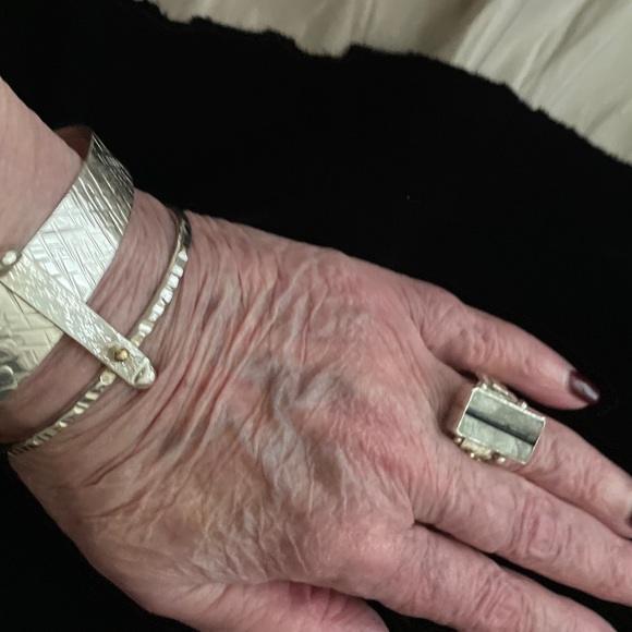 Custom design ring and cuff bracelet 14k accents - Picture 8 of 8